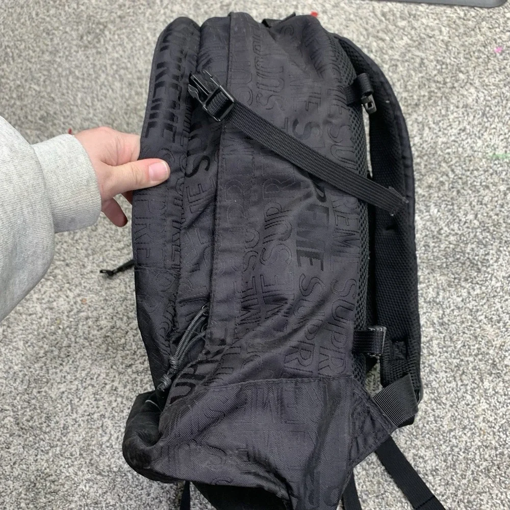 Supreme Backpack SS19 Triple Black AUTHENTIC Great Condition Large